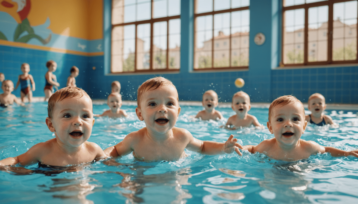 découvrez les bébé nageurs à lyon, une activité aquatique ludique et sécurisée pour initier vos tout-petits au plaisir de l'eau. favorisez leur épanouissement, leur motricité et partagez des moments chaleureux en famille dans un environnement stimulant.