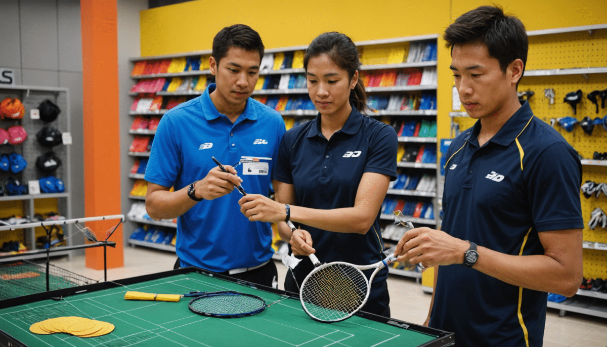 découvrez nos services de re-cordage de raquettes de badminton chez decathlon, avec des prix compétitifs et une expertise de qualité. optimisez vos performances sur le terrain grâce à un cordage adapté à votre style de jeu.