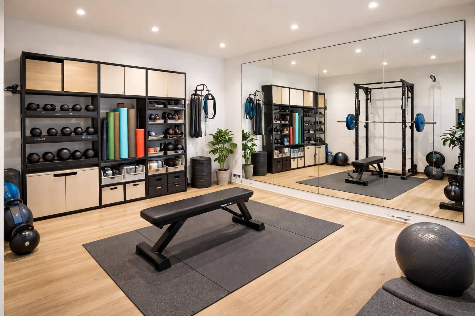 découvrez comment aménager une salle de sport à domicile fonctionnelle avec les rangements decathlon et des miroirs xxl pour optimiser espace et entraînement.