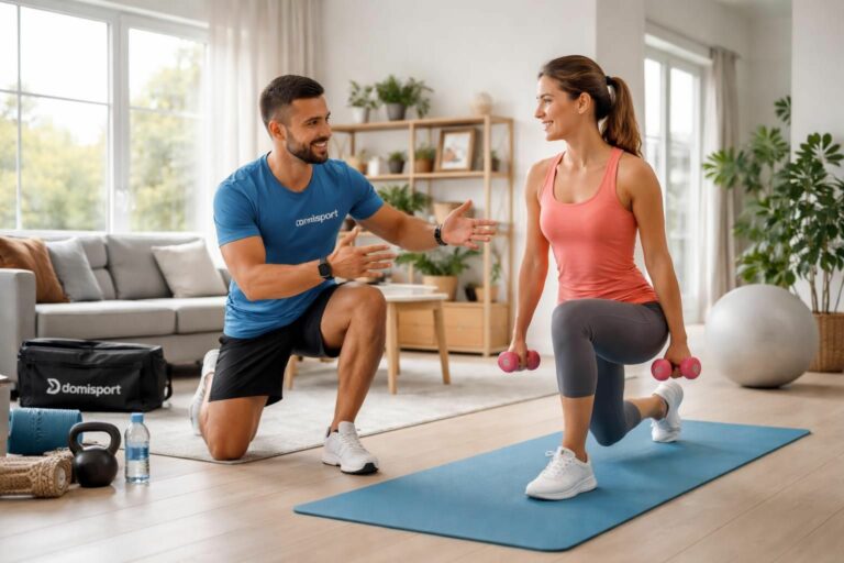 profitez d'un coaching sportif à domicile personnalisé avec domisport pour une remise en forme adaptée à vos besoins. atteignez vos objectifs avec un suivi professionnel et motivant.