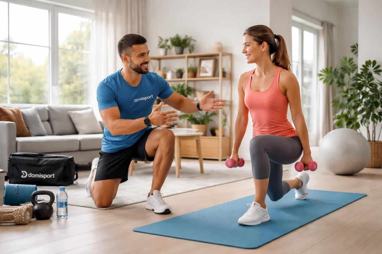 profitez d'un coaching sportif à domicile personnalisé avec domisport pour une remise en forme adaptée à vos besoins. atteignez vos objectifs avec un suivi professionnel et motivant.